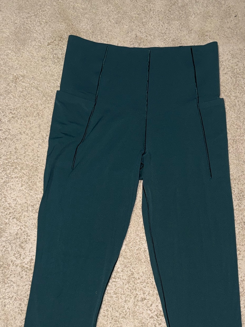 High-Waist Teal Women's Leggings with Side Pockets